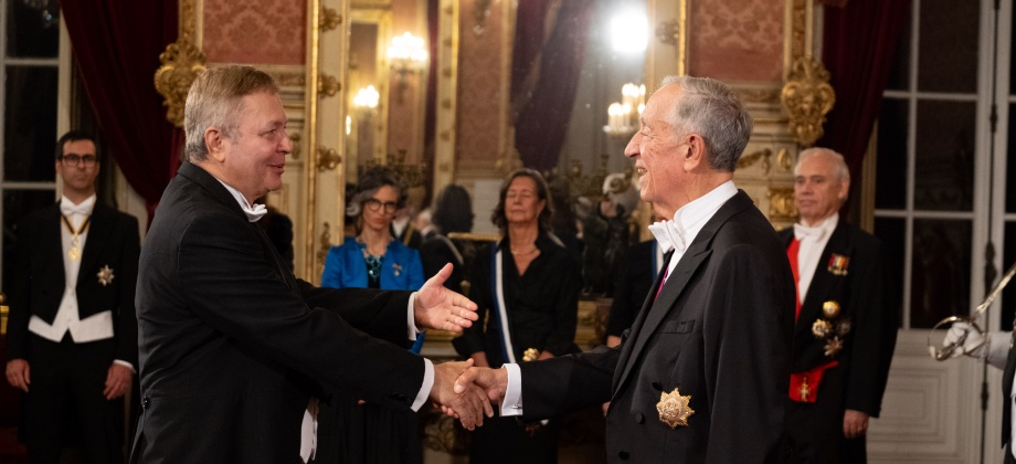 Embajador Germán Grisales participó de la ceremonia de presentación de saludos de año nuevo del cuerpo diplomático acreditado en Portugal