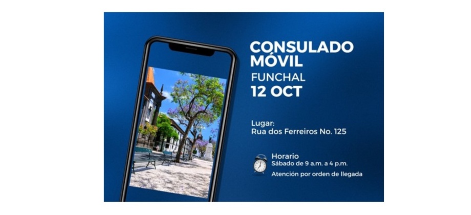 El Consulado de Colombia en Lisboa realizará un Consulado Móvil en la ciudad de Funchal, Isla de Madeira, el próximo sábado, 12 de octubre