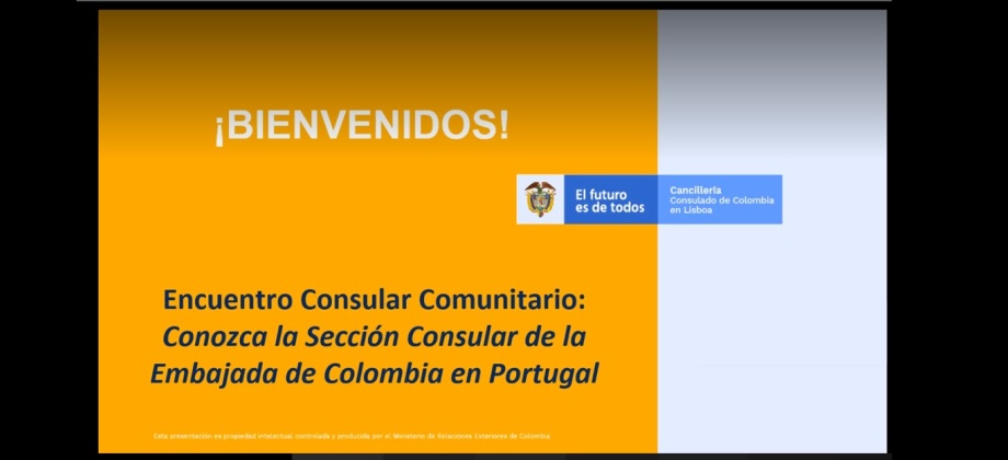 Consulado de Colombia en Lisboa informó sus trámites y servicios en un encuentro consular comunitario virtual
