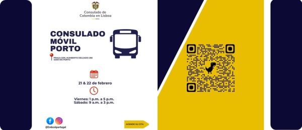 21 y 22 de febrero de 2025 se realizará el Consulado Móvil en Oporto, Portugal