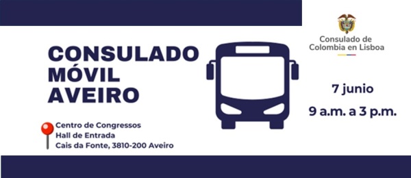 Consulado Móvil en Aveiro, Portugal, este 7 de junio de 2025 organizado por el Consulado de Colombia en Lisboa