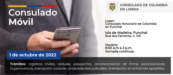 Agéndate para el Consulado Movil que se realizará el 1 de octubre en Funchal